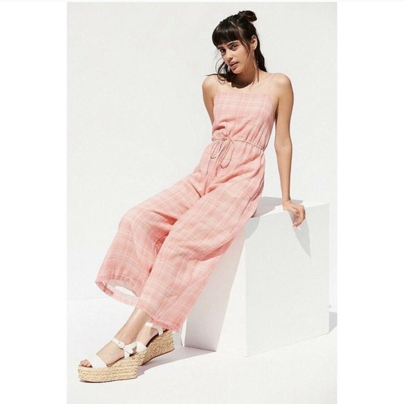 🚫SOLD🚫Urban Outfitters Plaid Wide-Leg Jumpsuit - Picture 2 of 5